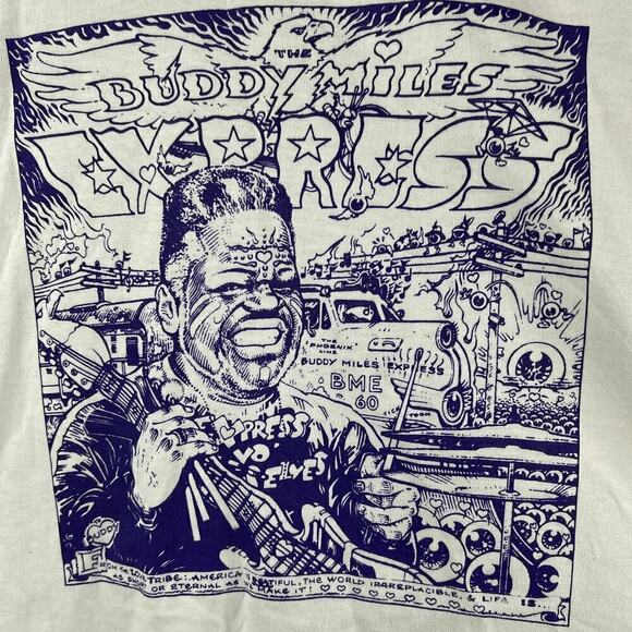 Vintage RARE The Buddy Miles Express Express Yo' Selves T-Shirt Mens Size 3XL - Picture 3 of 6